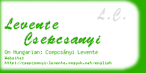 levente csepcsanyi business card